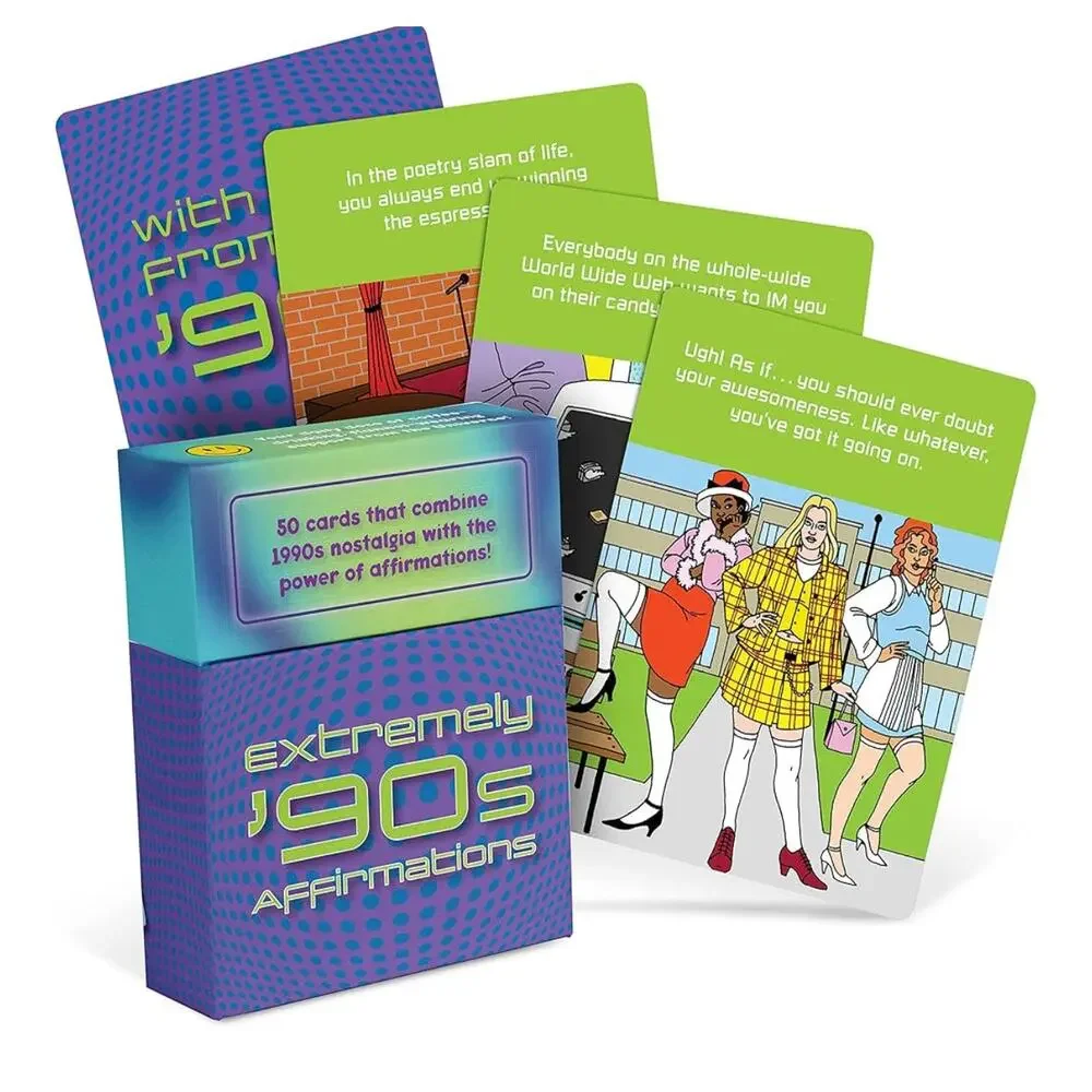 New in sealed box Knock Knock extremely 90's affirmation cards